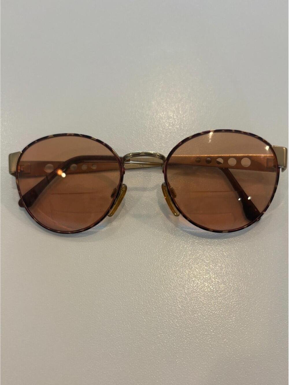 Vintage Sergio Tacchini T812 Large Sunglasses Gold Tortoise Frame Italy 135mm